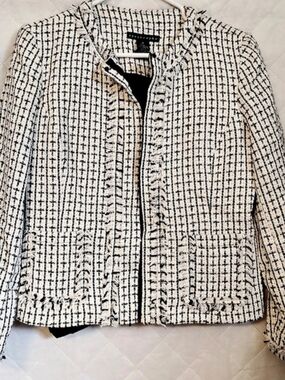 apostrophe Textured Checkered Jacket Size 10